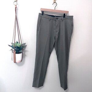 Haggar Grey Straight Leg Dress Pants 34x30